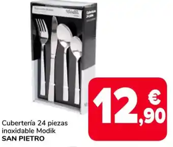 Supeco SAN PIETRO Cubertería 24 piezas inoxidable Modik oferta