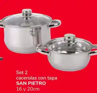 Supeco SAN PIETRO Set 2 cacerolas con tapa oferta