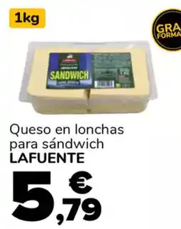 Supeco LAFUENTE Queso en lonchas para sandwich oferta