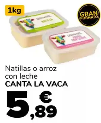 Supeco CANTA LA VACA Natillas o arroz con leche oferta