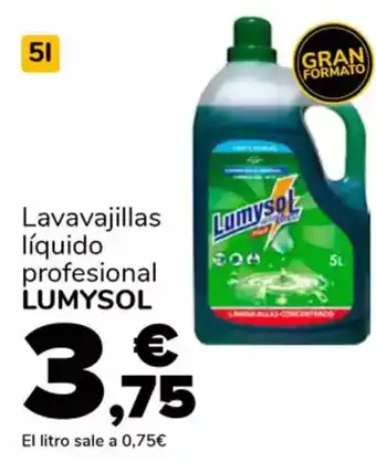 Supeco LUMYSOL Lavavajillas líquido profesional oferta