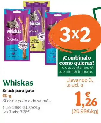 TiendAnimal WHISKAS Snack para gato oferta