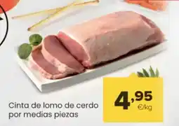 Autoservicios Familia Cinta de lomo de cerdo por medias piezas oferta