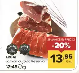 Autoservicios Familia ARGAL Jamón curado Reserva oferta