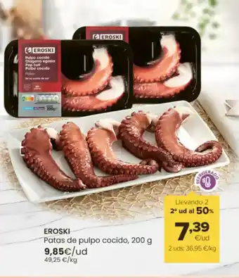 Autoservicios Familia EROSKI Patas de pulpo cocido oferta