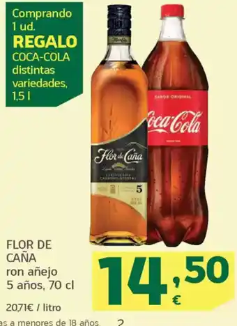 HiperDino FLOR DE CAÑA ron añejo 5 años oferta