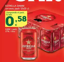 HiperDino ESTRELLA DAMM cerveza oferta