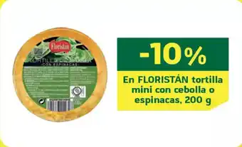 HiperDino FLORISTÁN En tortilla mini con cebolla o espinacas oferta