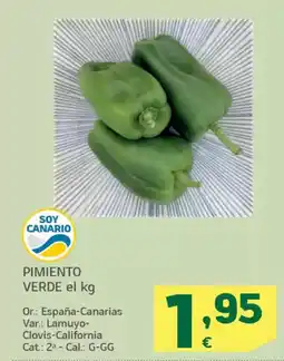 HiperDino Pimiento verde oferta