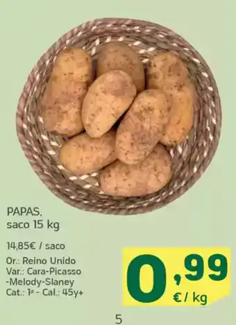 HiperDino Papas oferta