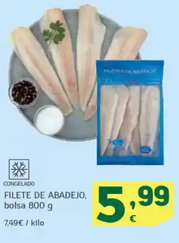 HiperDino Filete de abadejo oferta