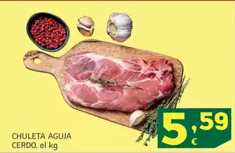 HiperDino Chuleta aguja cerdo oferta