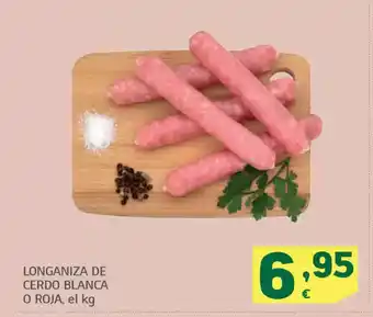 HiperDino Longaniza de cerdo blanca o roja oferta