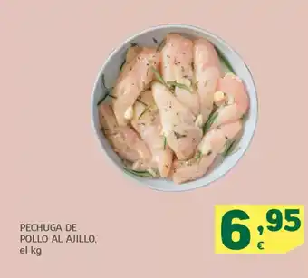 HiperDino Pechuga de pollo al ajillo oferta