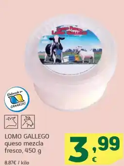 HiperDino LOMO GALLEGO queso mezcla fresco oferta