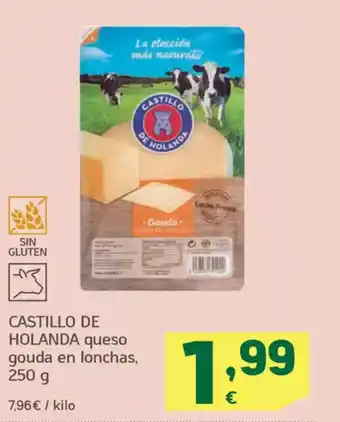 HiperDino CASTILLO DE HOLANDA queso gouda en lonchas oferta