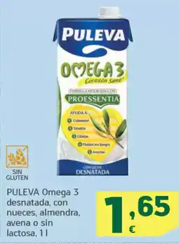 HiperDino PULEVA Omega 3 desnatada, con nueces, almendra, avena o sin lactosa oferta