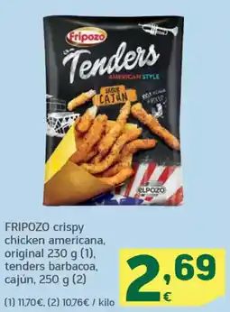 HiperDino FRIPOZO crispy chicken americana, original tenders barbacoa cajun oferta