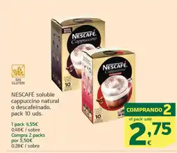 HiperDino NESCAFÉ soluble cappuccino natural o descafeinado oferta