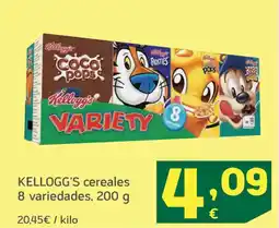 HiperDino KELLOGG'S cereales 8 variedades oferta