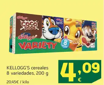 HiperDino KELLOGG'S cereales 8 variedades oferta