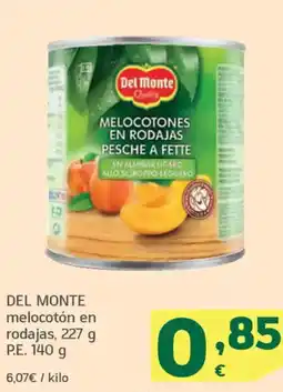 HiperDino DEL MONTE melocotón en rodajas oferta