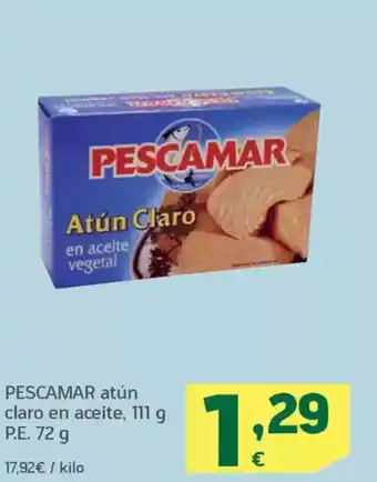 HiperDino PESCAMAR atún claro en aceite oferta