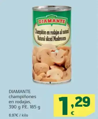 HiperDino DIAMANTE champiñones en rodajas oferta