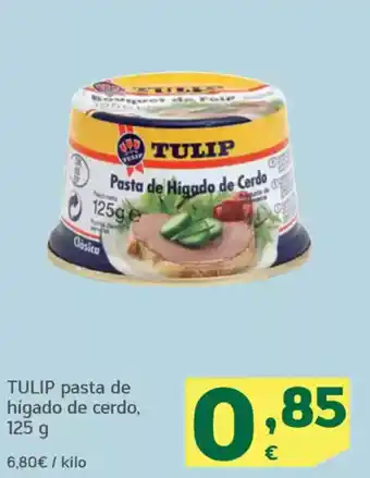 HiperDino TULIP pasta de hígado de cerdo oferta