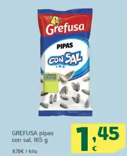 HiperDino GREFUSA pipas con sal oferta