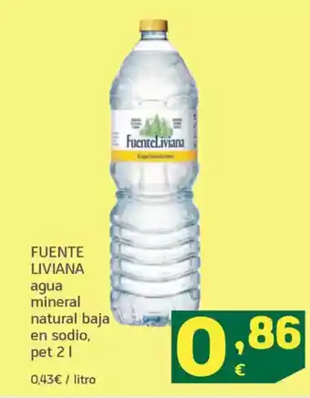 HiperDino FUENTE LIVIANA agua mineral natural baja en sodio oferta