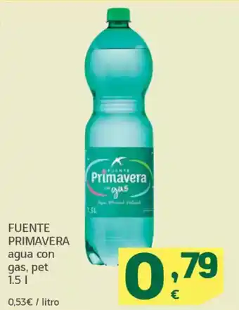 HiperDino FUENTE PRIMAVERA agua con gas oferta