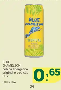 HiperDino BLUE CHAMELEON bebida energética original o tropical, oferta