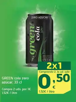 HiperDino GREEN cola zero azúcar oferta