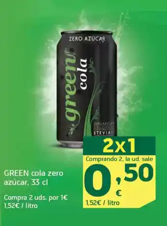 HiperDino GREEN cola zero azúcar oferta