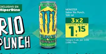 HiperDino MONSTER Sabor Rio Punch oferta