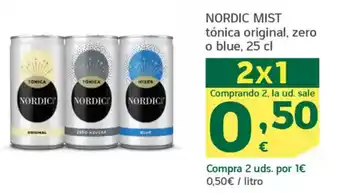 HiperDino NORDIC MIST tónica original, zero o blue oferta