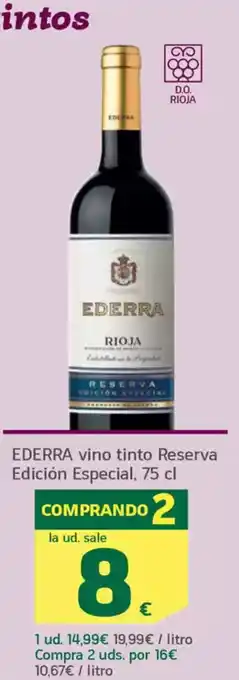 HiperDino EDERRA vino tinto Reserva Edición Especial oferta