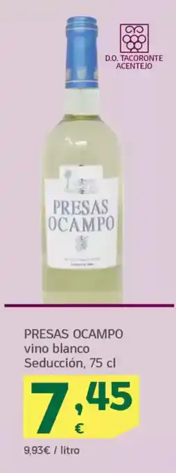 HiperDino PRESAS OCAMPO vino blanco Seducción oferta