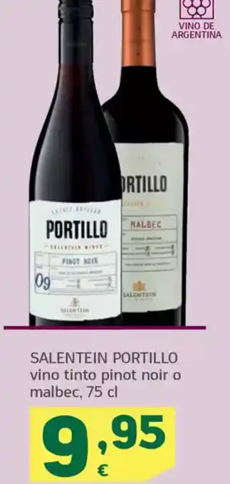 HiperDino SALENTEIN PORTILLO vino tinto pinot noir o malbec oferta