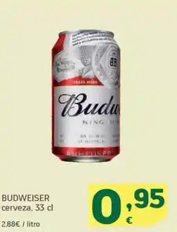 HiperDino BUDWEISER cerveza oferta