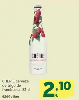 HiperDino CHÉRIE cerveza de trigo frambuesa oferta