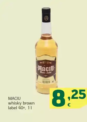 HiperDino MACIU whisky brown label 40º oferta