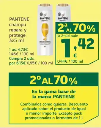 HiperDino PANTENE champú repara y protege oferta