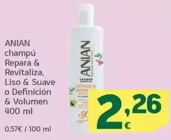 HiperDino ANIAN champú Repara & Revitaliza, Liso & Suave o Definición & Volumen oferta