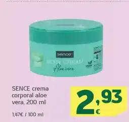 HiperDino SENCE crema corporal aloe vera oferta