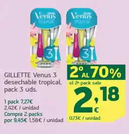 HiperDino GILLETTE Venus 3 desechable tropical oferta