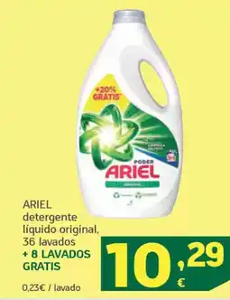 HiperDino ARIEL detergente líquido original, 36 lavados oferta