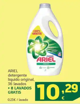 HiperDino ARIEL detergente líquido original, 36 lavados oferta