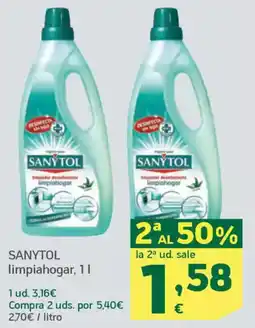 HiperDino SANYTOL limpiahogar oferta